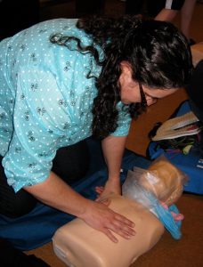 Learning CPR at First Baptist Church of Shelton, CT